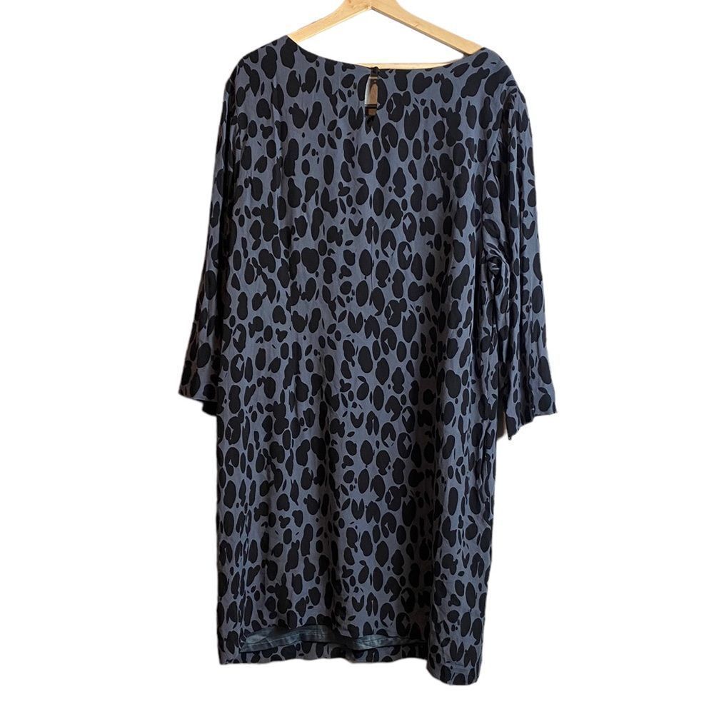 Boden Black and Gray Animal Print Shift Dress - Picture 3 of 6